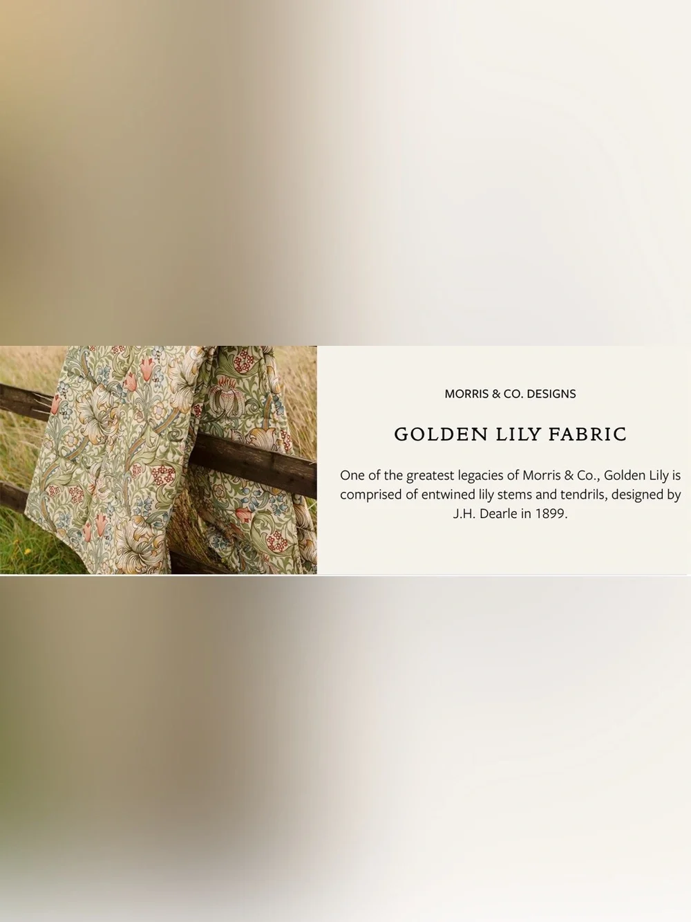Authentic Morris & Co Upholstery Fabric Made in England